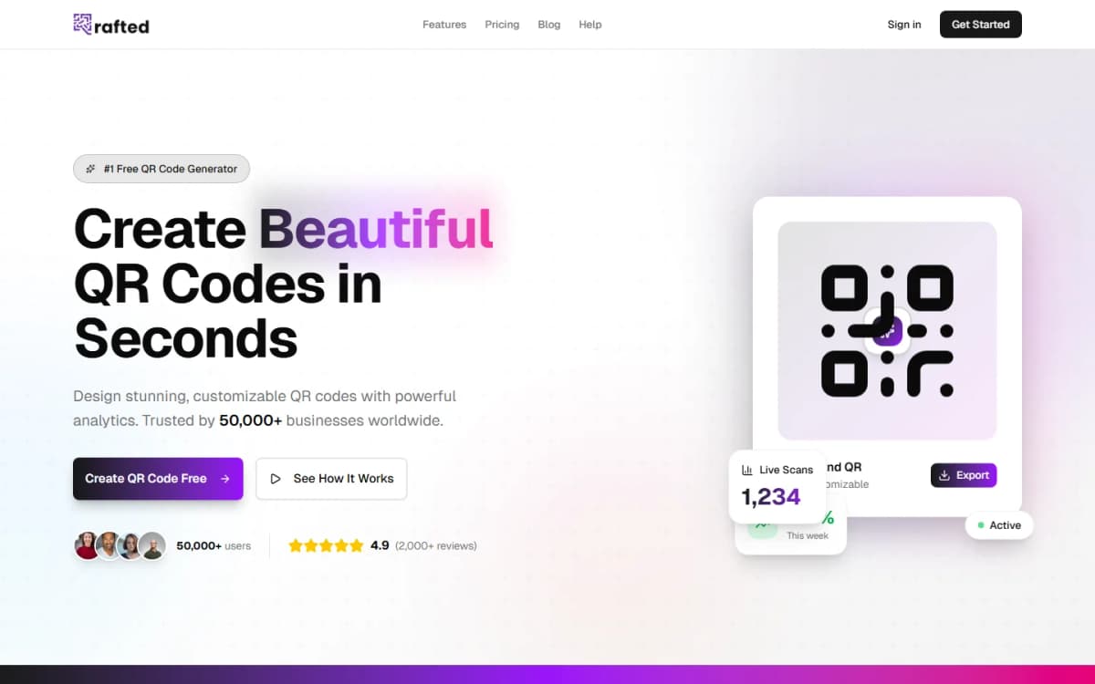 Qrafted – QR Code Generation Platform