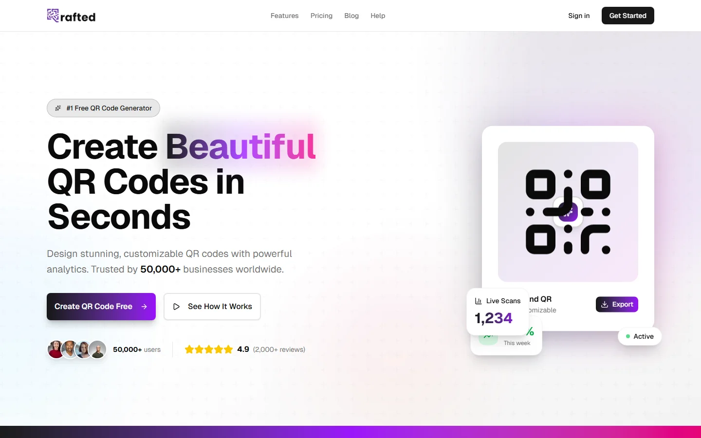 Qrafted – QR Code Generation Platform